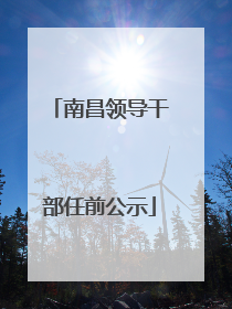 南昌领导干部任前公示